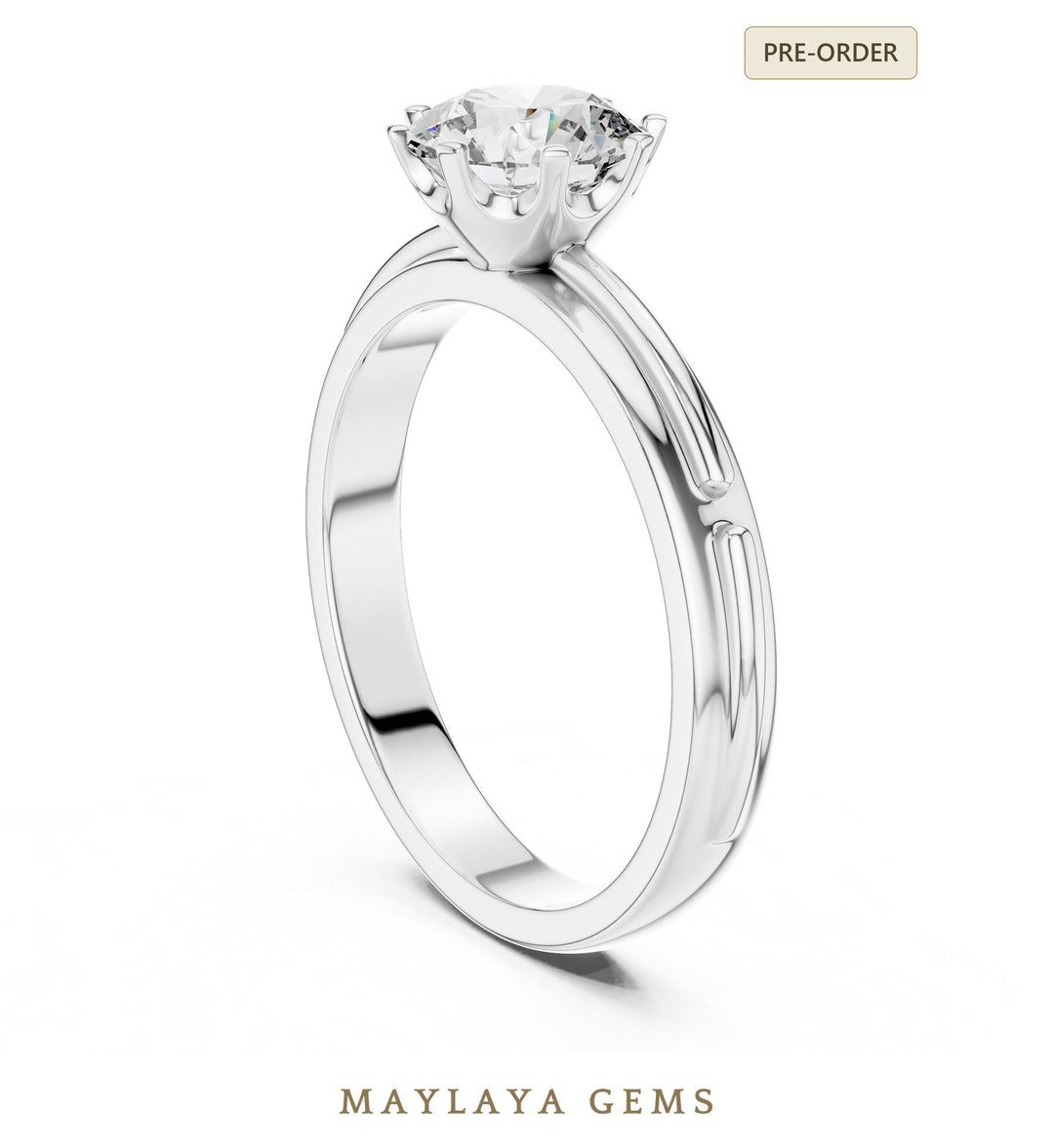 Maylaya Gems LR-0006 pre-order White Gold jewelry design
