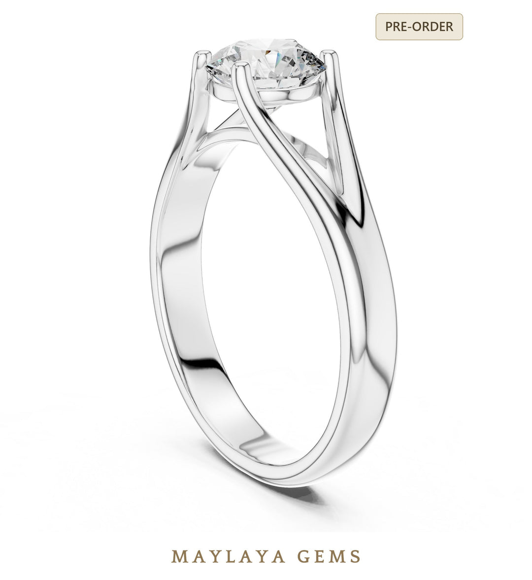 Maylaya Gems LR-0009 pre-order White Gold jewelry design