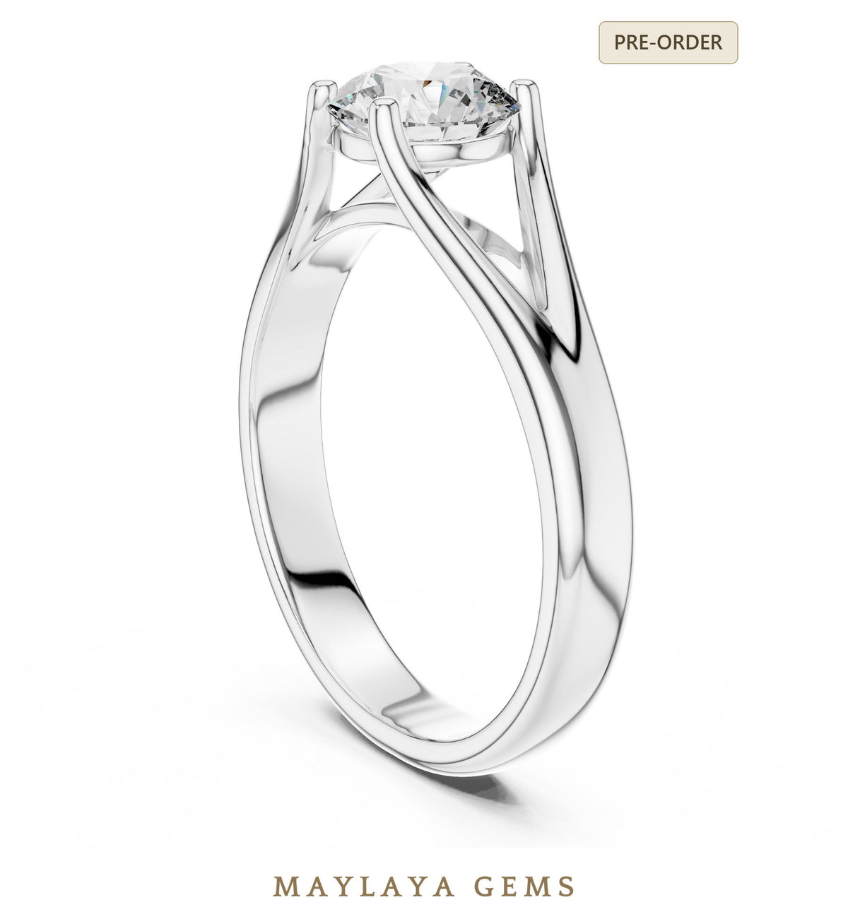 Maylaya gems lr 0009 pre order white gold jewelry design