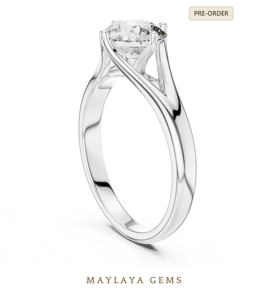 Maylaya Gems LR-0012 pre-order White Gold jewelry design