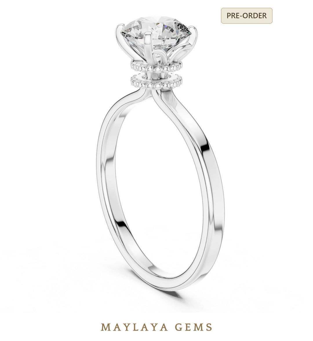 Maylaya Gems LR-0015 pre-order White Gold jewelry design