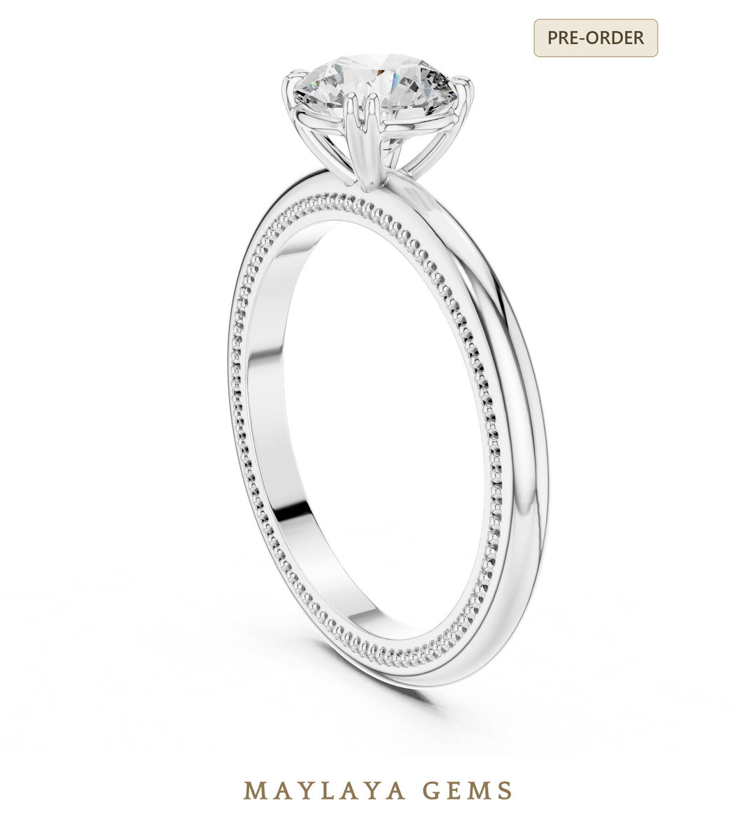 Maylaya Gems LR-0016 pre-order White Gold jewelry design