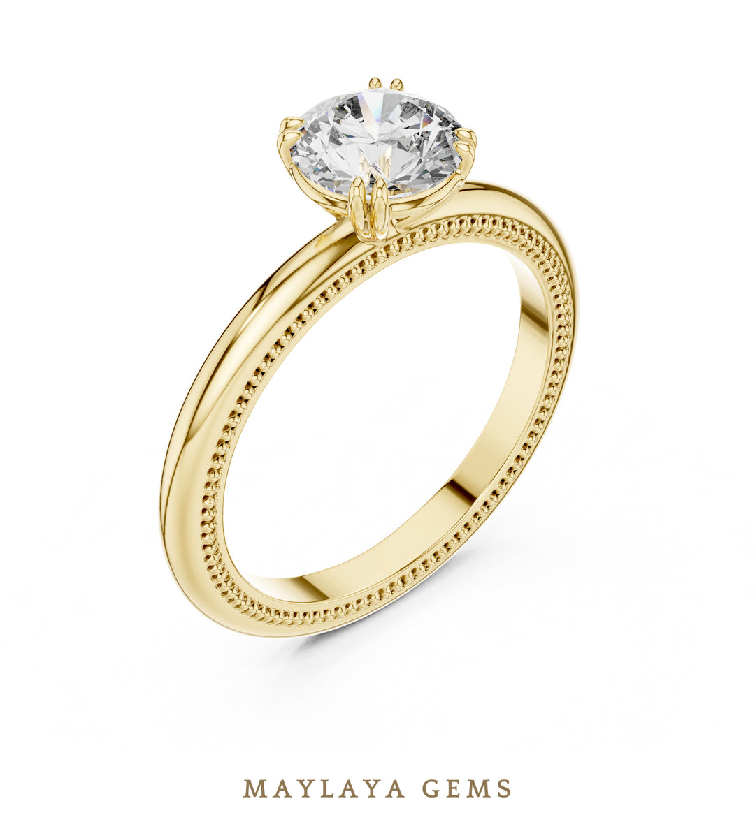Maylaya Gems LR-0016 pre-order Yellow Gold jewelry design