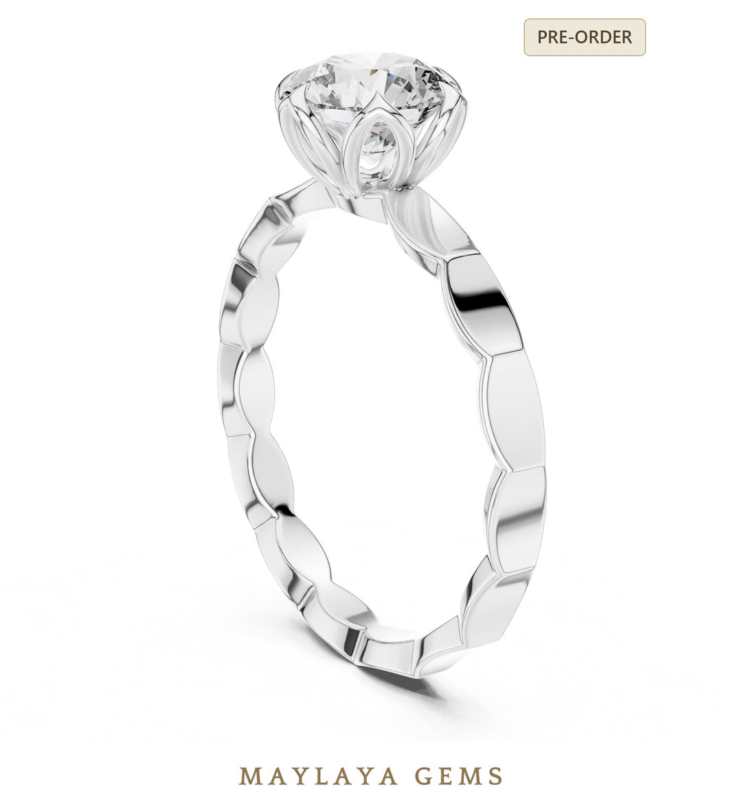 Maylaya Gems LR-0019 pre-order White Gold jewelry design