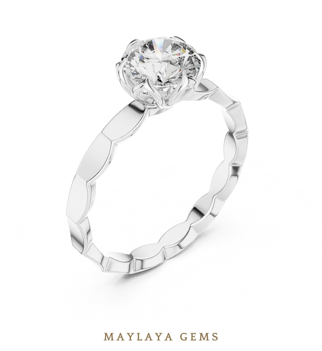Maylaya Gems LR-0019 pre-order White Gold jewelry design