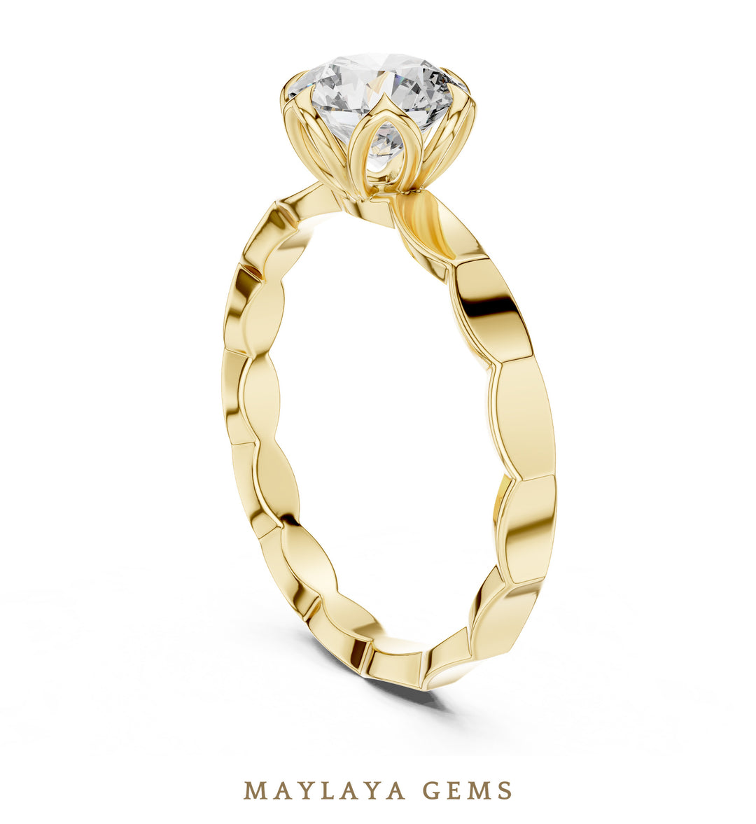 Maylaya Gems LR-0019 pre-order Yellow Gold jewelry design