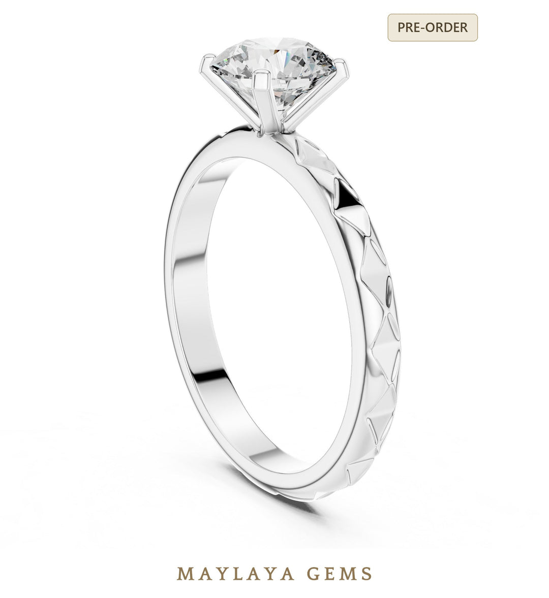 Maylaya Gems LR-0020 pre-order White Gold jewelry design