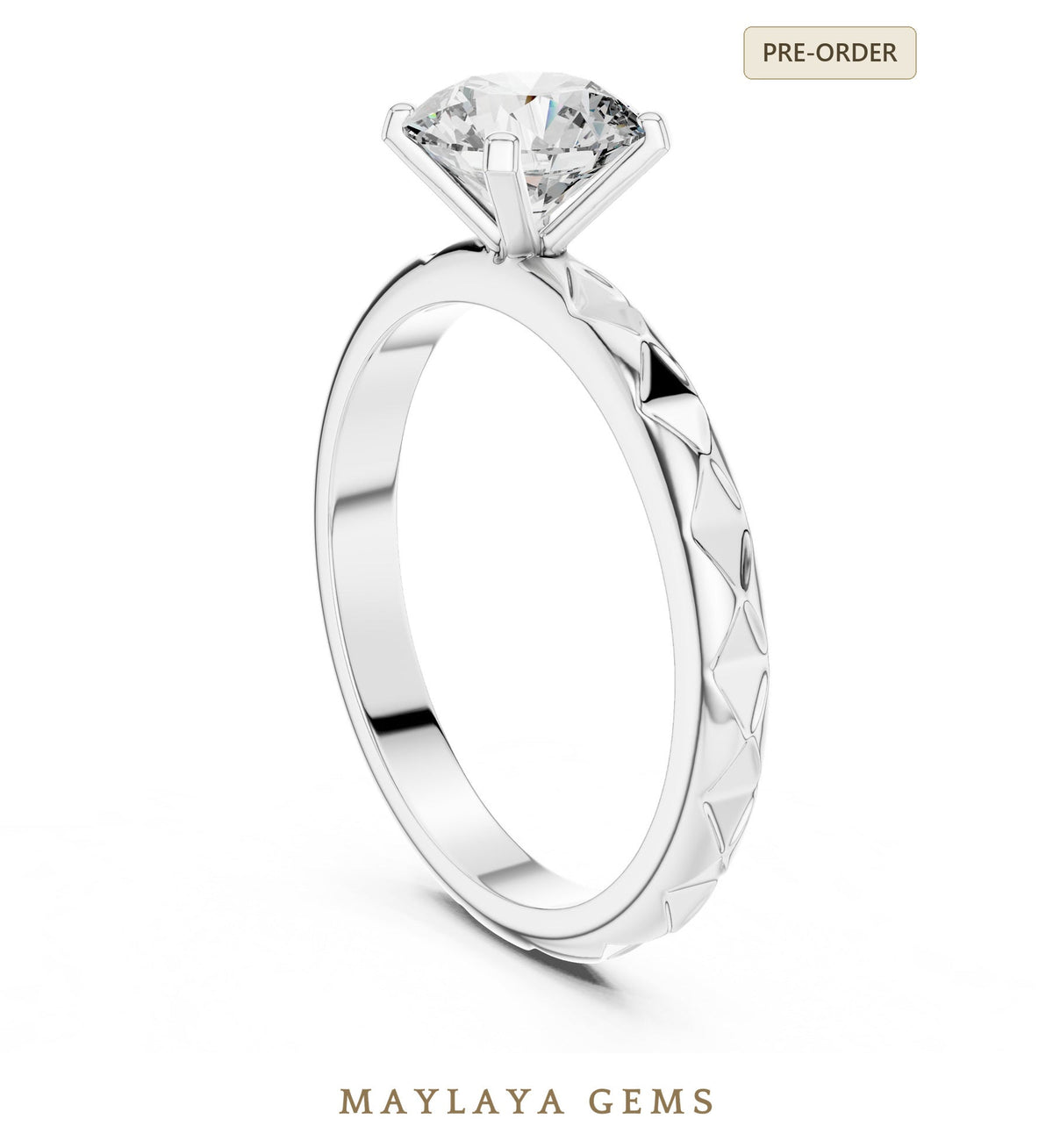 Maylaya gems lr 0020 pre order white gold jewelry design