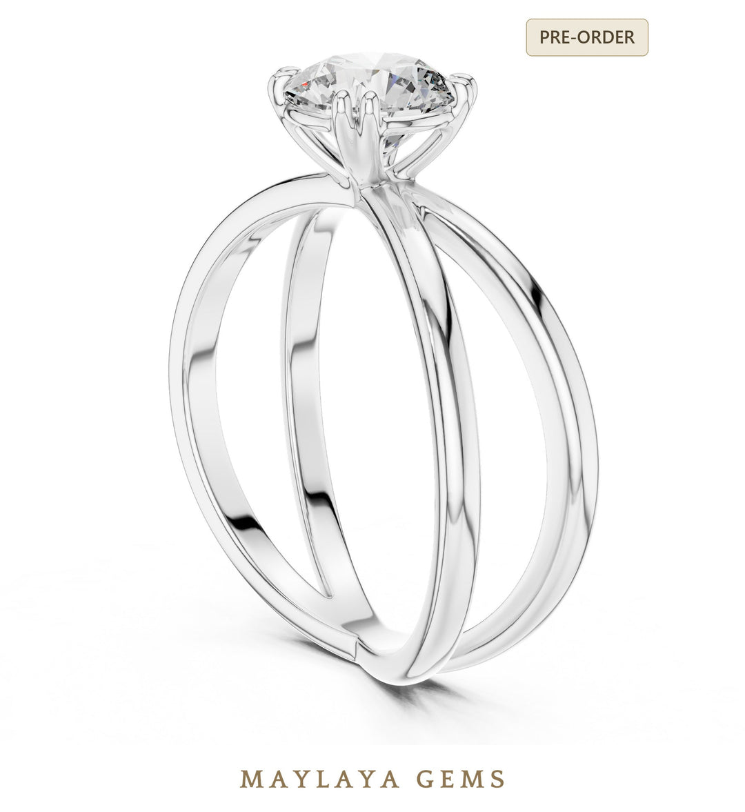 Maylaya Gems LR-0021 pre-order White Gold jewelry design