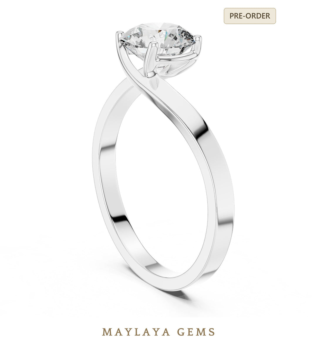 Maylaya Gems LR-0023 pre-order White Gold jewelry design