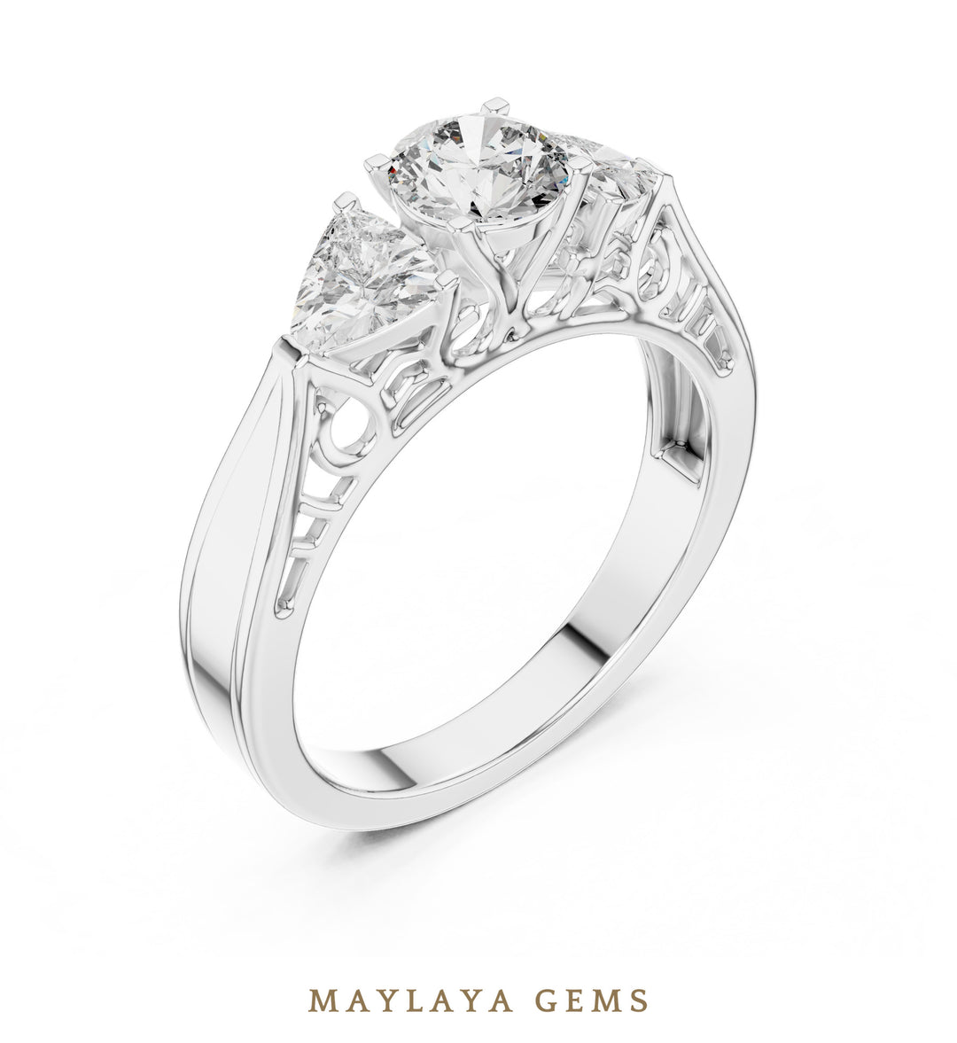 Maylaya Gems LR-0029 pre-order White Gold jewelry design