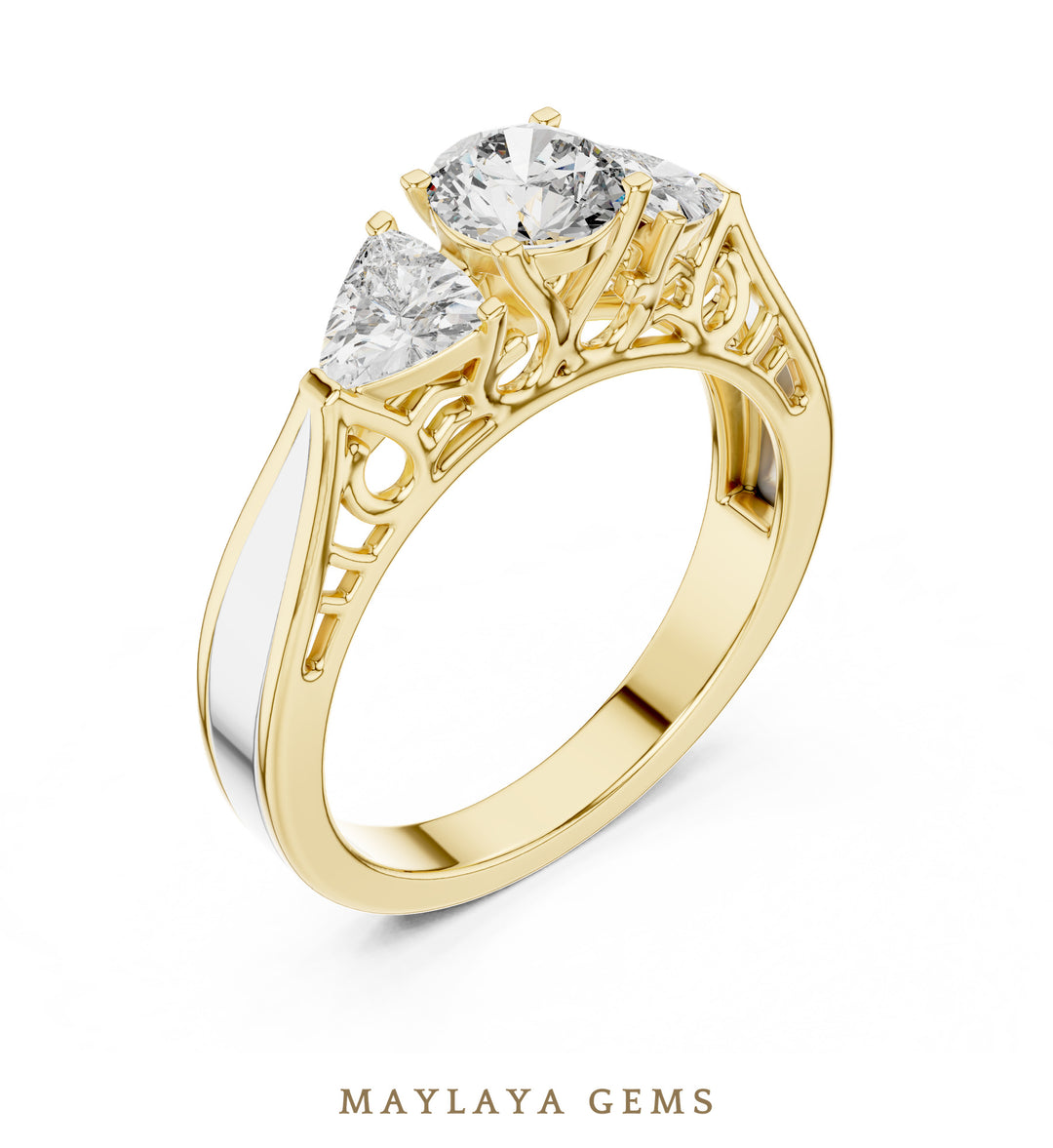 Maylaya Gems LR-0029 pre-order Yellow Gold jewelry design