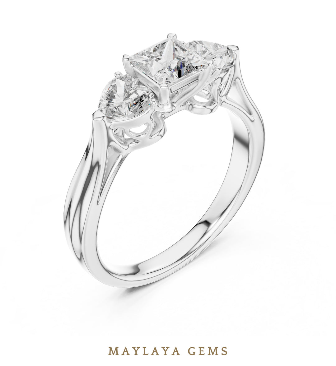 Maylaya Gems LR-0030 pre-order White Gold jewelry design