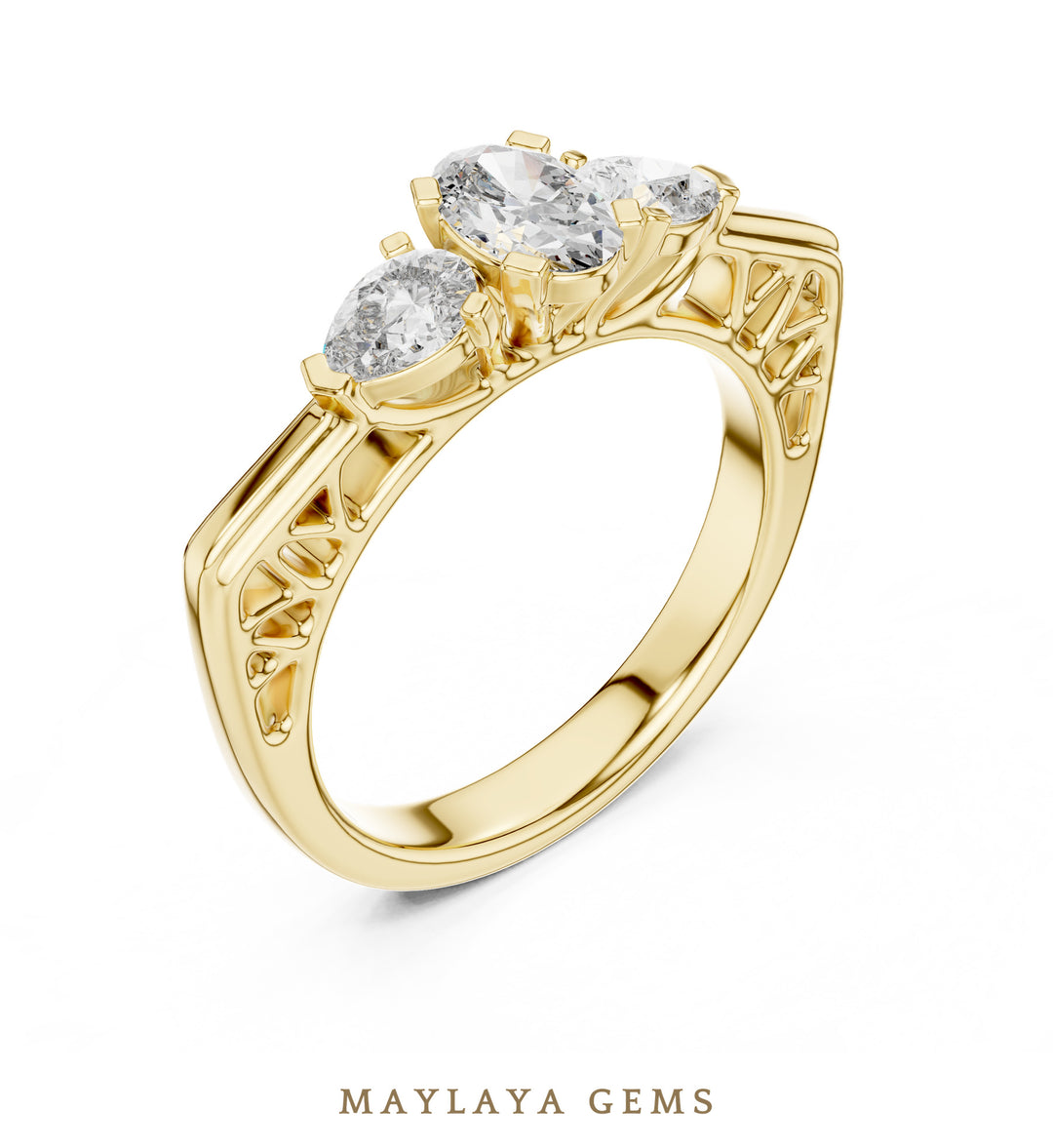Maylaya Gems LR-0031 pre-order Yellow Gold jewelry design