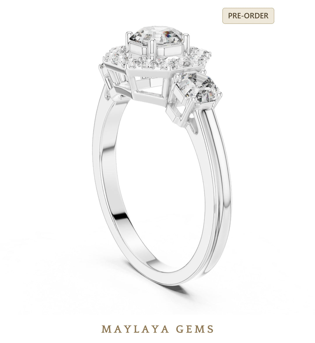Maylaya Gems LR-0032 pre-order White Gold jewelry design
