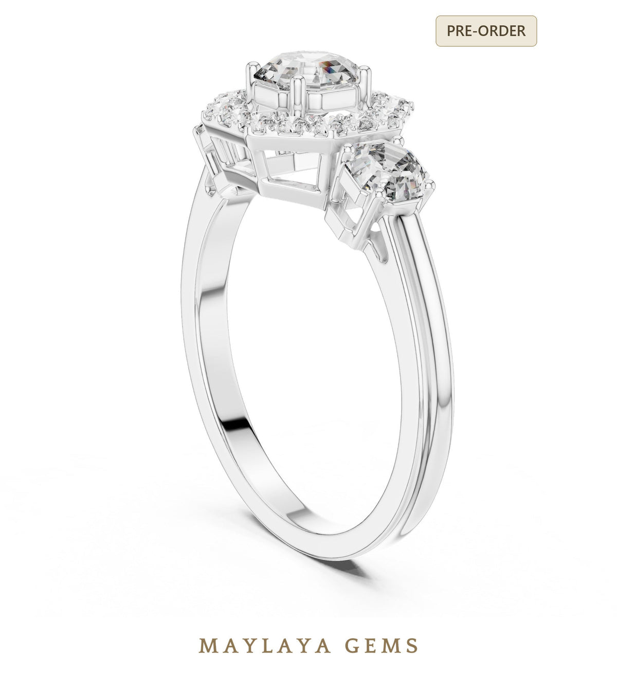 Maylaya gems lr 0032 pre order white gold jewelry design