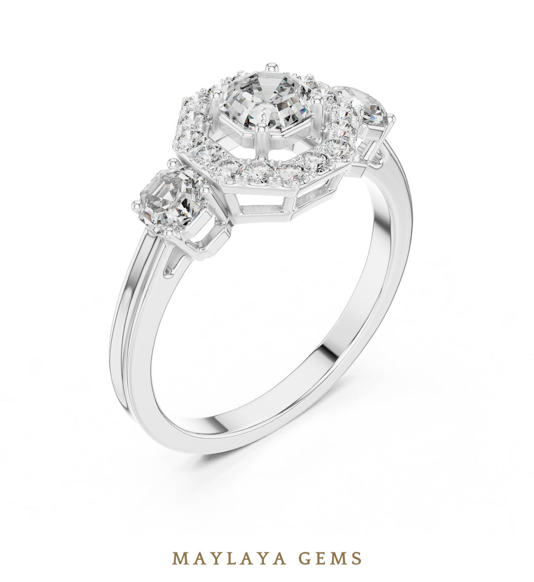 Maylaya Gems LR-0032 pre-order White Gold jewelry design