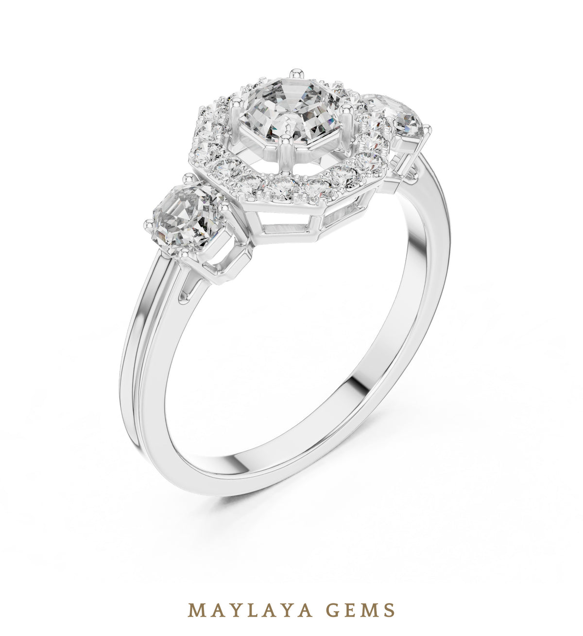 Maylaya gems lr 0032 pre order white gold jewelry design