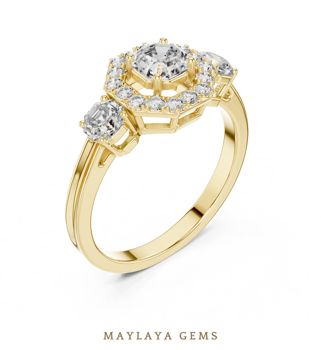 Maylaya Gems LR-0032 pre-order Yellow Gold jewelry design