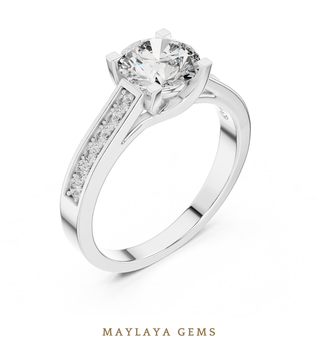 Maylaya Gems LR-0035 pre-order White Gold jewelry design