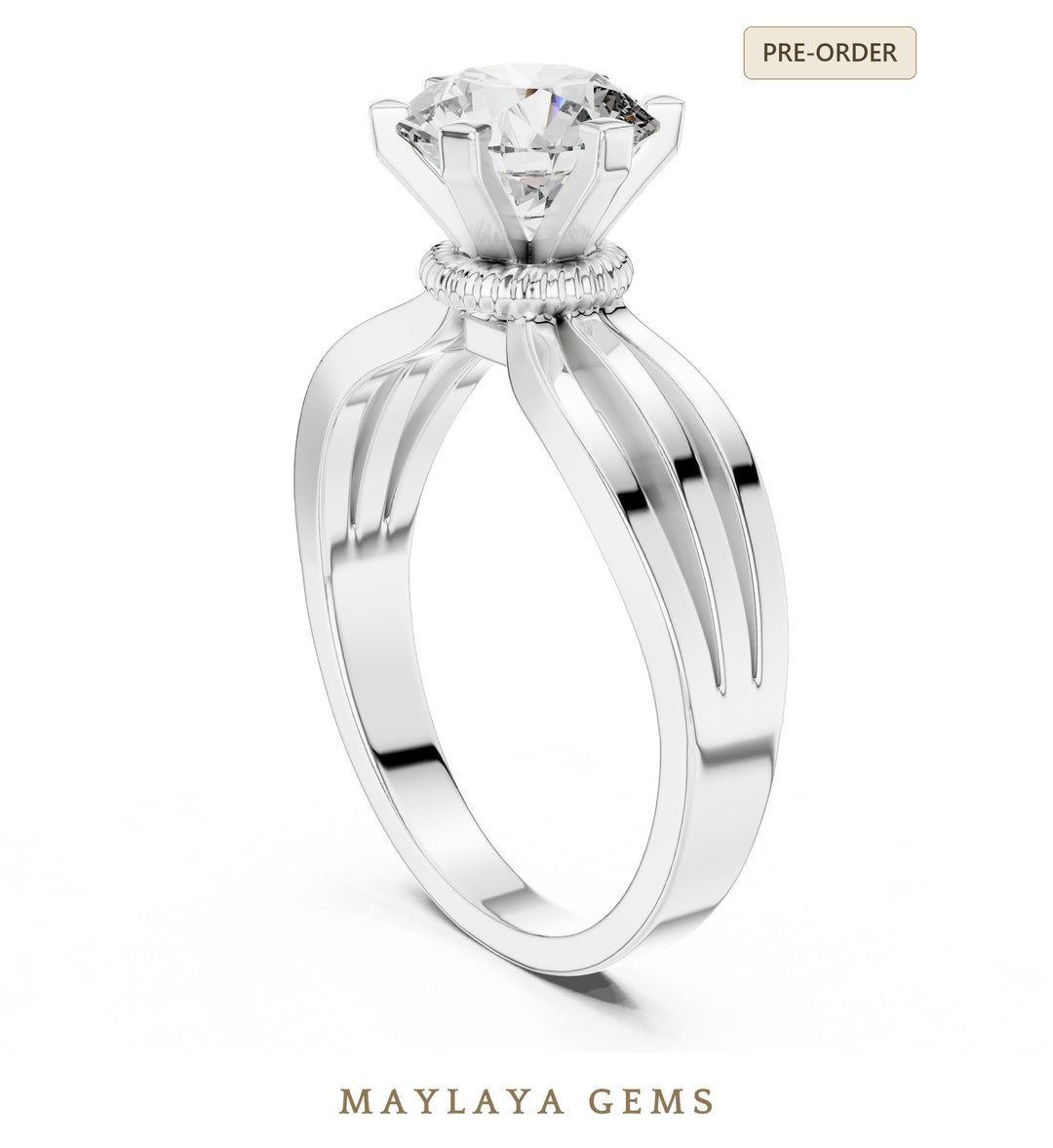 Maylaya Gems LR-0036 pre-order White Gold jewelry design