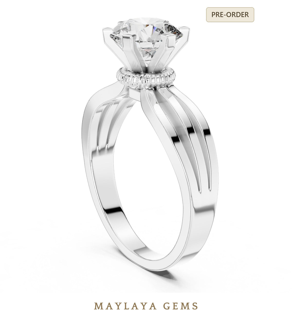 Maylaya gems lr 0036 pre order white gold jewelry design