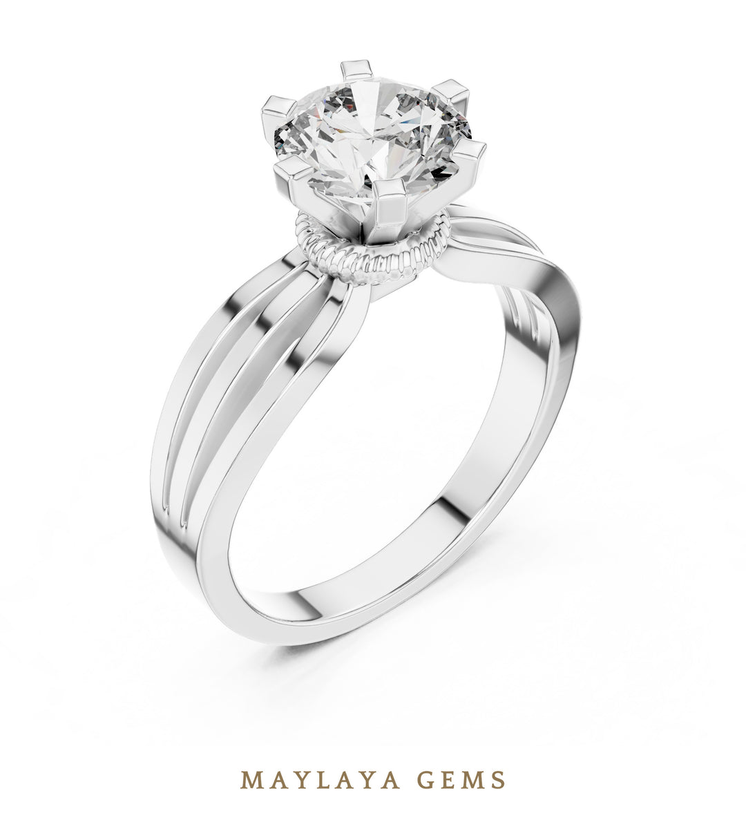 Maylaya Gems LR-0036 pre-order White Gold jewelry design