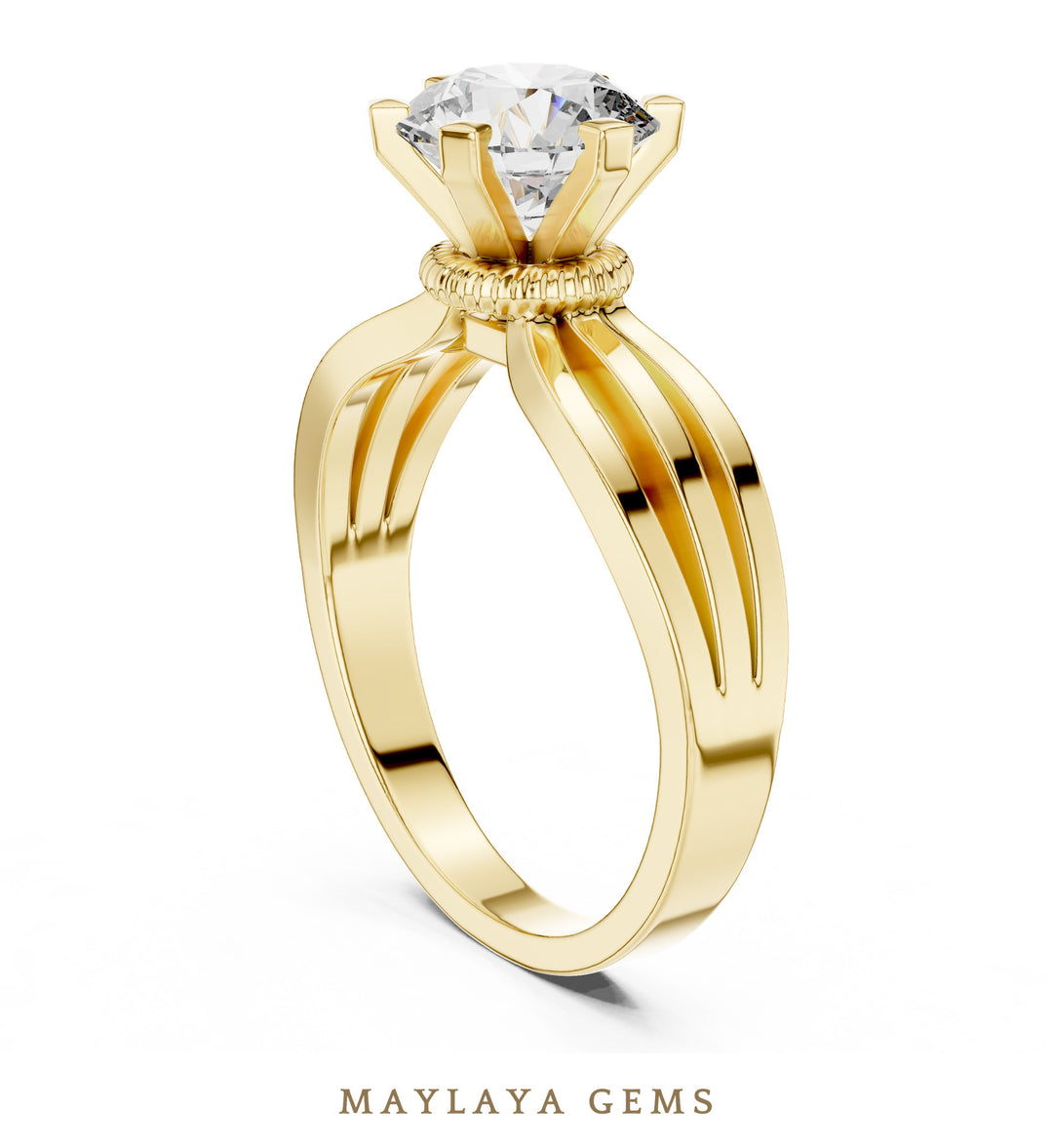 Maylaya Gems LR-0036 pre-order Yellow Gold jewelry design