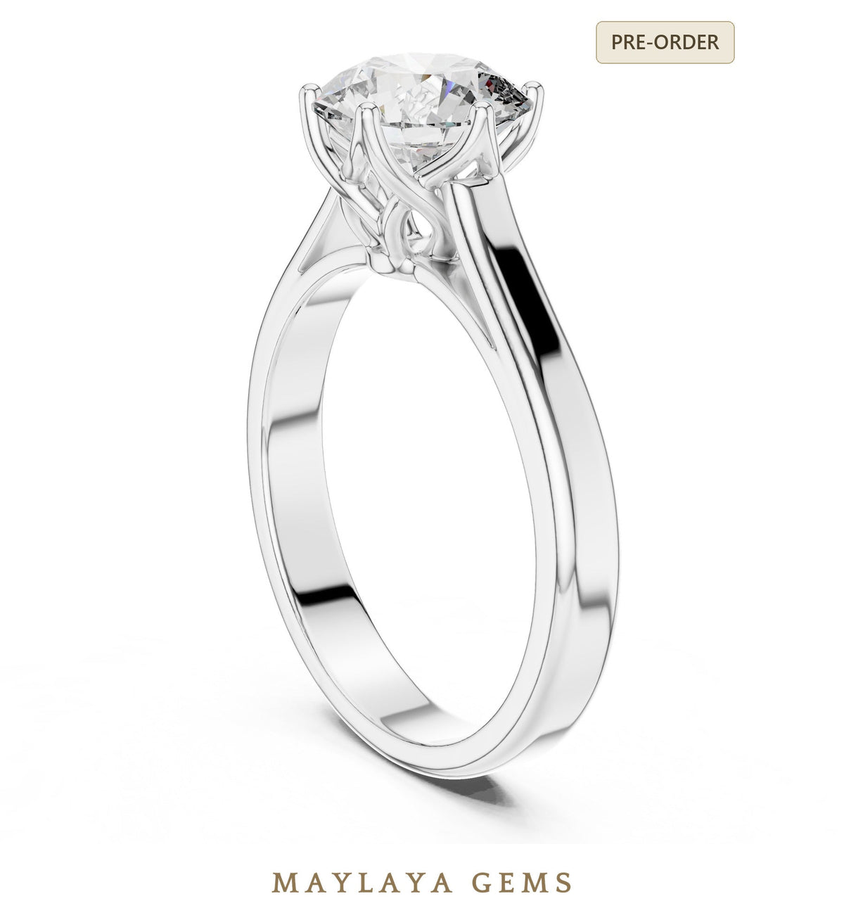 Maylaya gems lr 0037 pre order white gold jewelry design