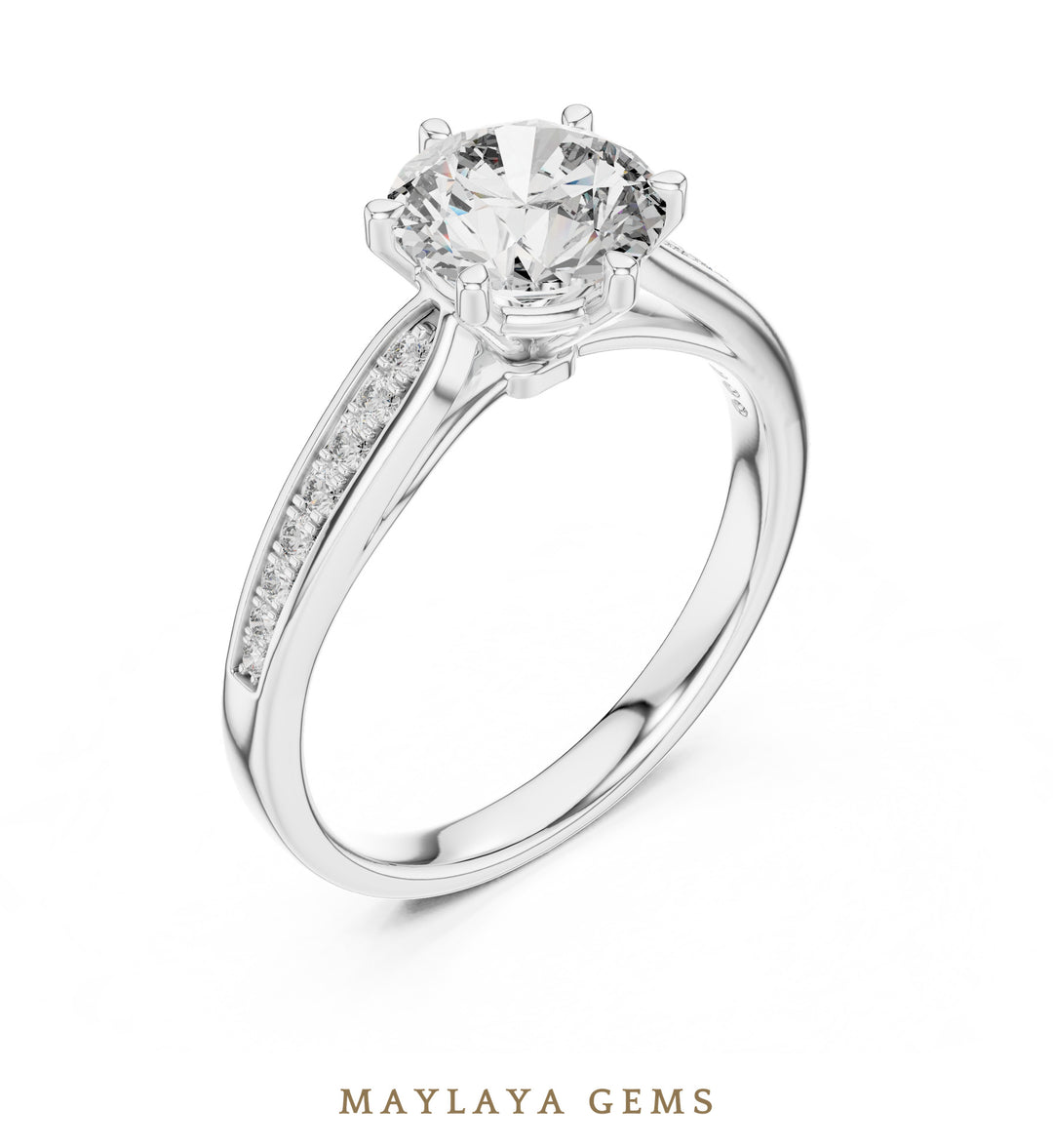 Maylaya Gems LR-0038 pre-order White Gold jewelry design