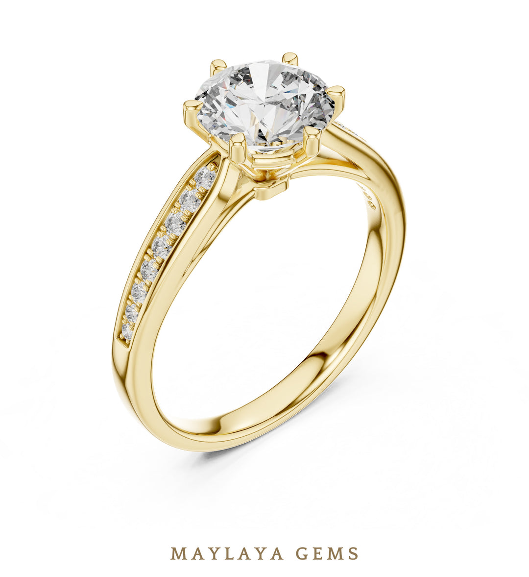Maylaya Gems LR-0038 pre-order Yellow Gold jewelry design