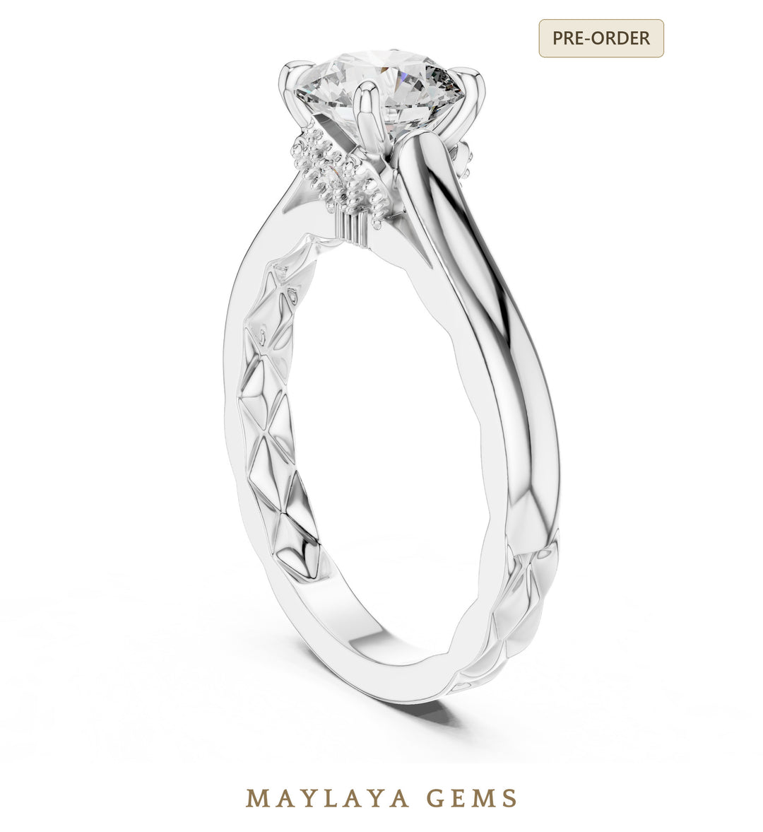 Maylaya Gems LR-0044 pre-order White Gold jewelry design