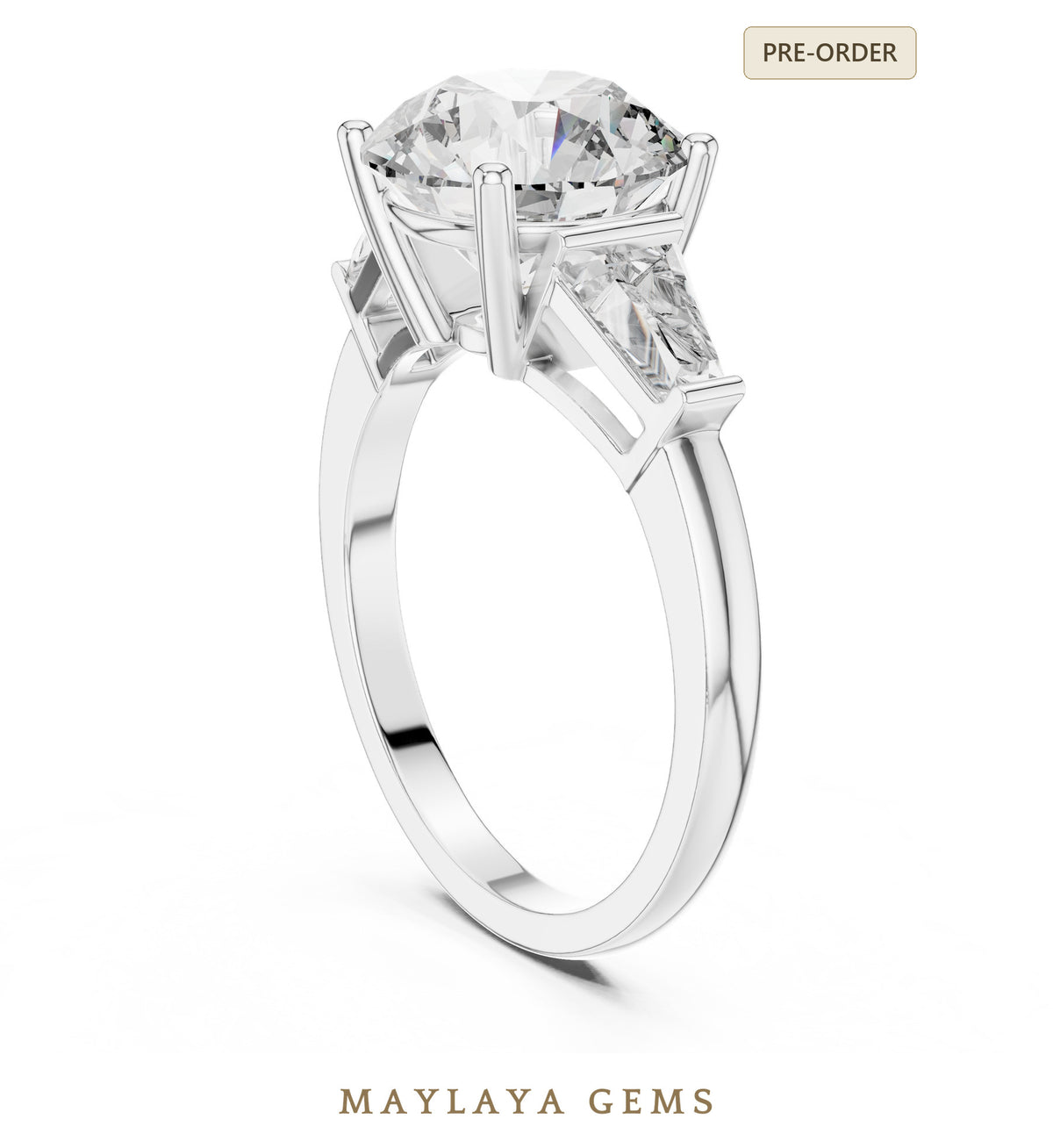 Maylaya gems lr 0048 pre order white gold jewelry design