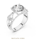 Load image into Gallery viewer, Maylaya Gems lab-grown diamond ring in white gold
