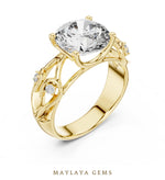 Load image into Gallery viewer, Maylaya Gems lab-grown diamond ring in yellow gold
