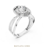 Load image into Gallery viewer, Maylaya Gems lab-grown diamond ring in white gold
