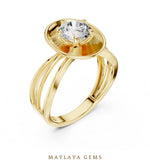 Load image into Gallery viewer, Maylaya Gems lab-grown diamond ring in yellow gold
