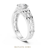 Load image into Gallery viewer, Maylaya Gems lab-grown diamond ring in white gold
