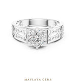 Load image into Gallery viewer, Maylaya Gems lab-grown diamond ring in white gold
