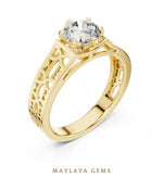 Load image into Gallery viewer, Maylaya Gems lab-grown diamond ring in yellow gold
