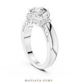 Load image into Gallery viewer, Maylaya Gems lab-grown diamond ring in white gold

