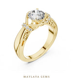 Load image into Gallery viewer, Maylaya Gems lab-grown diamond ring in yellow gold
