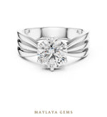 Load image into Gallery viewer, Maylaya Gems lab-grown diamond ring in white gold
