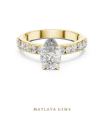 Load image into Gallery viewer, Maylaya Gems lab-grown diamond ring in yellow gold
