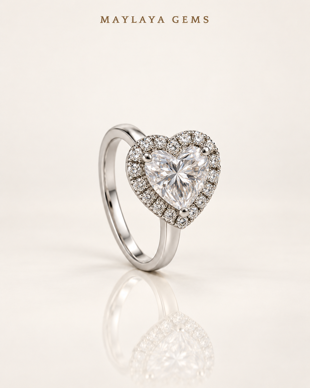 Maylaya Gems M_119 — White Background Duo, soft white standing view