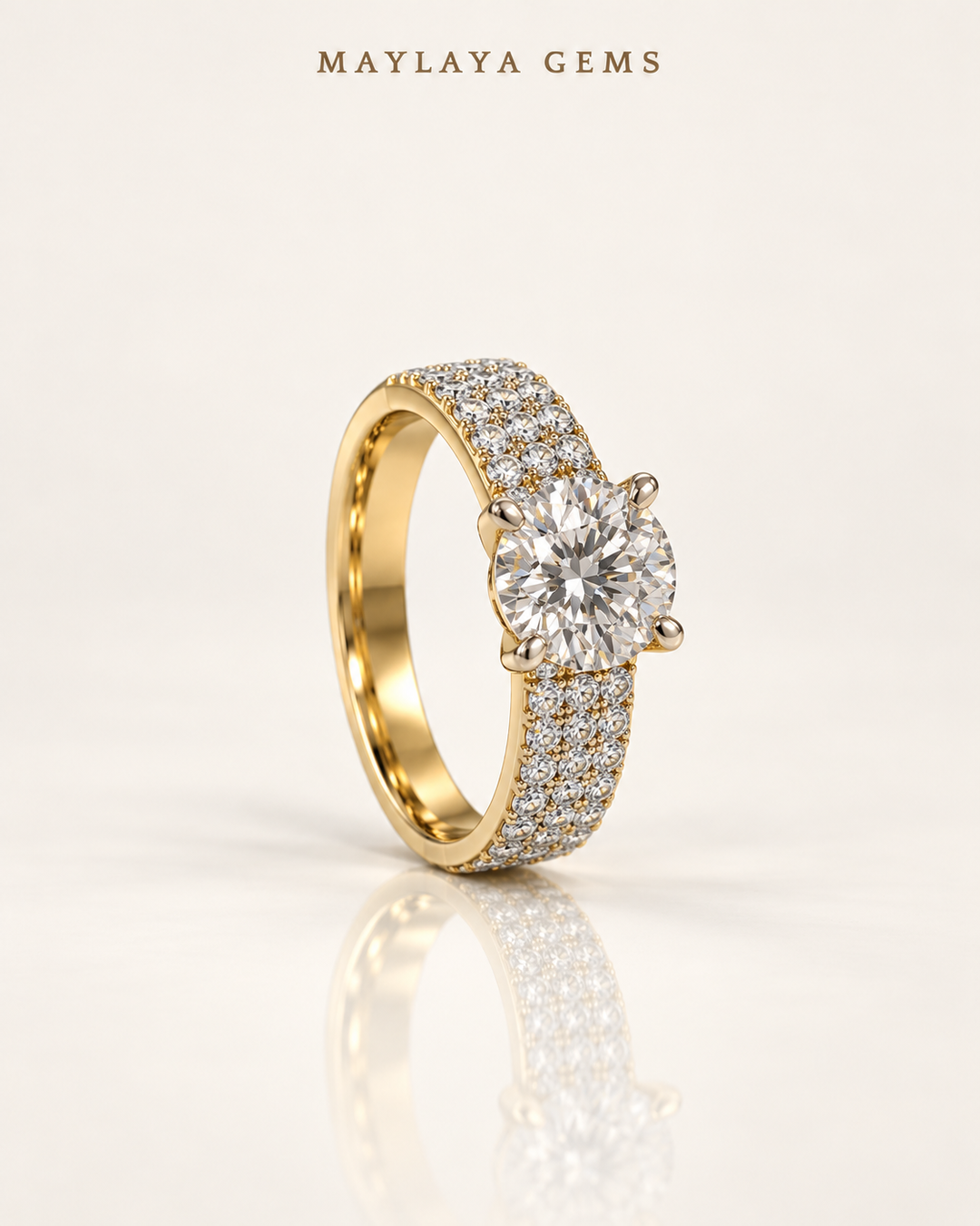 Maylaya Gems M180 — White Background Duo, soft white standing view
