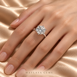 Load image into Gallery viewer, Maylaya Gems M191 ring worn on a model's hand — close-up view
