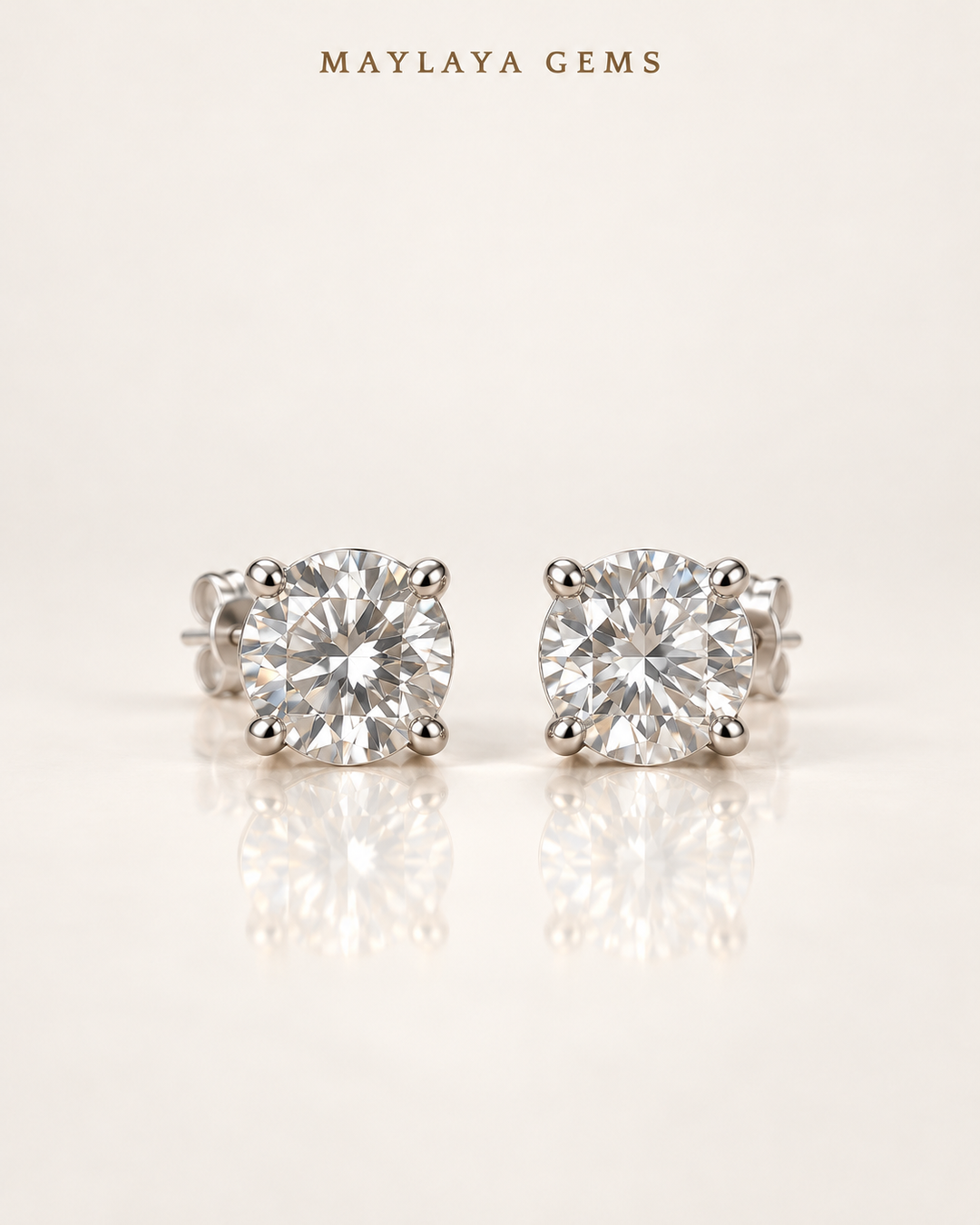 Maylaya Gems MGE2 — White Background Duo, soft white standing view