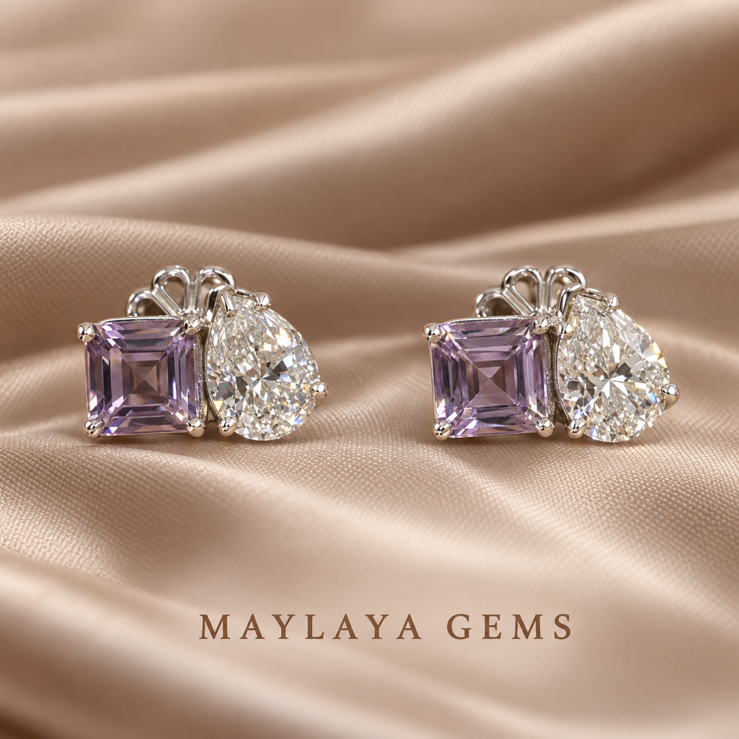 Maylaya Gems MGP8 — traditional champagne silk front view