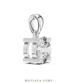Load image into Gallery viewer, 1 ct Round Lab-Grown Diamond Pendant — White Gold. Pendant only; chain not included.
